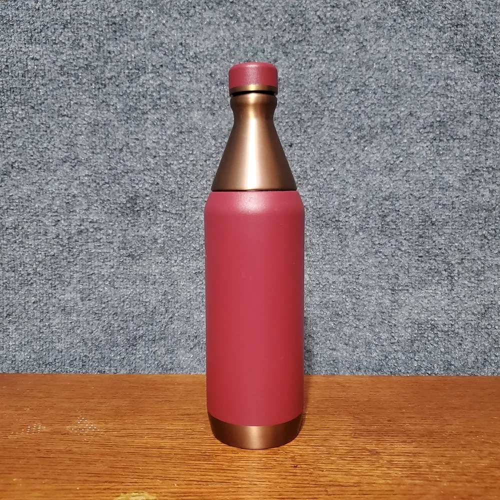 Stanley 20 oz All Day Slim Bottle Stainless Steel Cranberry Rose Gold w/Lid Gym - Picture 5 of 11